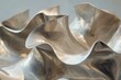 Organic forms merging with metallic elements background