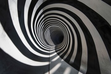 Wall Mural - Hypnotic spiral of light and shadow
