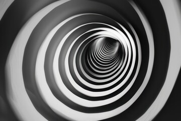 Wall Mural - Hypnotic spiral of light and shadow