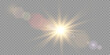 © Vector light Studio - Vector transparent sunlight special lens flare light effect. PNG