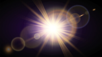 Wall Mural - vector transparent sunlight special lens flare light effect. png