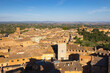 The most beautiful view of the city of Siena from the walls near the cathedral