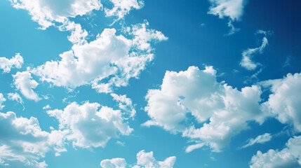 Wall Mural - The sky is blue with many clouds