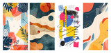 Fototapeta Przestrzenne - Abstract colorful art collage in modern style