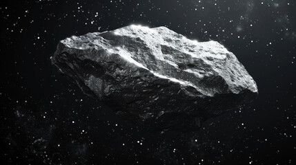 Wall Mural - A large rock floating in space with a lot of stars in the background