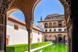 Court of the Myrtles in Nasrid Palace in Alhambra, Granada, Spain