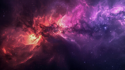 Poster - A colorful galaxy with a purple and red swirl