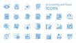 © creativeid900 - Set of accounting and taxes Icons. Accountancy, Income Tax, Tax Refunds, Financial Report, Savings, Financial Planning.