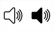© NAPISAH - Sound icon set on white background. sign for mobile concept and web design