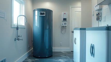 Aufkleber - Home water heater. Generative AI.