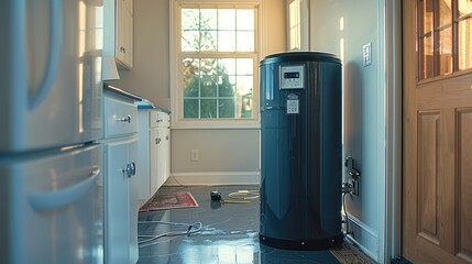 Aufkleber - Home water heater. Generative AI.
