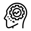 © Frank - Icono de potencial. Desarrollo personal, crecimiento mental, avance intelectual, cabeza humana. Ilustración vectorial