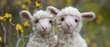 Two felt lambs, Easter decoration