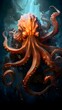 big octopus, octopus wallpaper, scary octopus, aquatic animal, ocean dweller, best cartoon, scary animal, vector squid, squid background