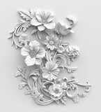 Fototapeta  - Flowers background, many beautiful flowers background illustration.