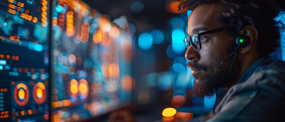 Poster - Software developer working in an office