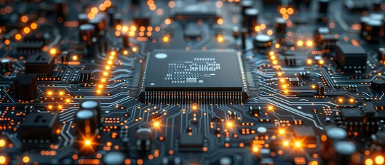 Poster - A background in circuit boards