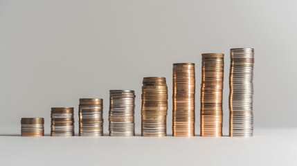 A row of coins  Financial Background