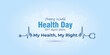 © New concept & ideas - Website Banner design for World health day with doctor stethoscope. Promotional advertisement for medical hospital and clinics.