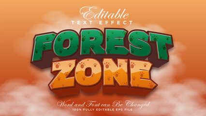 Forest Zone editable text effect