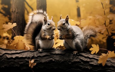 Two squirrel's in the park 