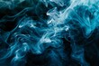 © MeSSrro - An image of bluish white smoke on a black background. Cold steam in the dark. Suitable for background and backdrop, AI Generated