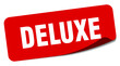 deluxe sticker. deluxe label