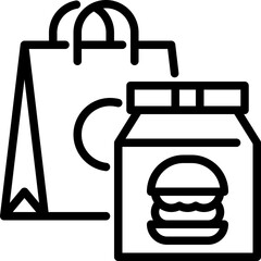 Poster - Take away burger icon