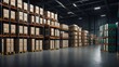 The Backbone of Commerce: An Inside View of a Warehouse, Highlighting the Intricate System of Storage and Inventory Management, generative AI