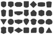 © sivvector - Set of vintage label and badges shape collections. Vector. Black template for patch, insignias, overlay.