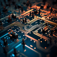 Poster - Macro shot of a circuit board.