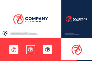 airplane logo , travel , aviation , logo design template.