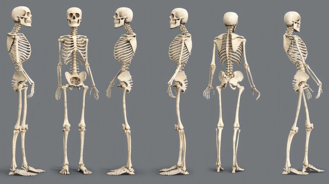 skeletons 3 pieces on a wooden background halloween holiday concept