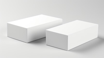 Poster - Two white boxes placed together, versatile image for various concepts