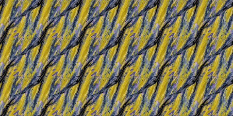 Canvas Print - Diagonal Yellow and Blue Background