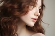 © Fotograf - Close up of a woman with vibrant red hair, perfect for beauty or fashion concepts