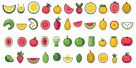 Wall Mural - Variety of fresh produce, perfect for healthy eating promotions