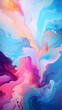 An abstract fluid art design with dynamic color movements, a visually engaging and trendy mobile wallpaper Generative AI