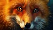 close up fox eyes and face