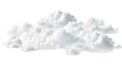 Wall Mural - cloudscape: white fluffy cloud on transparent background
