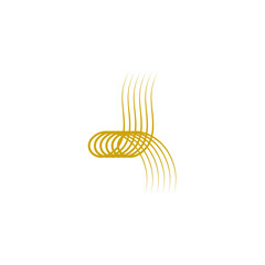 Wall Mural - Abstract Gold Line Shape