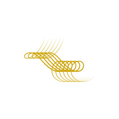 Wall Mural - Abstract Gold Line Shape