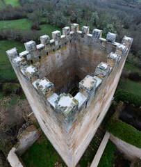 Wall Mural - Tower of the City of Valdeporres in the Merindad of Valdeporres. The Merindades region. Burgos. Castile and Leon. Spain. Europe