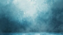 Abstract blue ice texture background for cool winter designs. Mysterious frozen surface with foggy ambiance for fantasy settings. Artistic icy backdrop conveying chill and frost concepts.