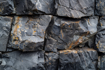 Poster - A minimalistic wall, the dark surface broken only by subtle veins.