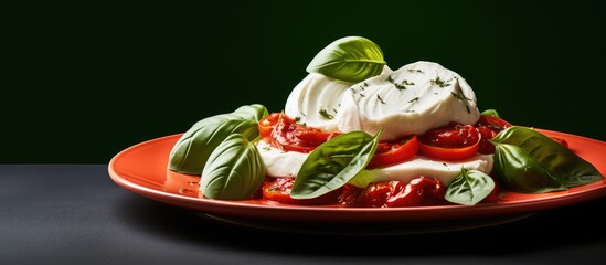 Sticker - Fresh Caprese Salad with Juicy Tomato, Creamy Mozzarella, and Vibrant Basil Leaves