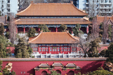 Sticker - Shouhuang Palace in Jingshan Park in Beijing city, China