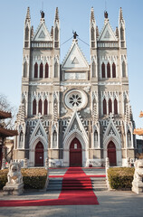 Sticker - Catholic Church of the Saviour also called Xishiku Church or Beitang in Beijing city, China