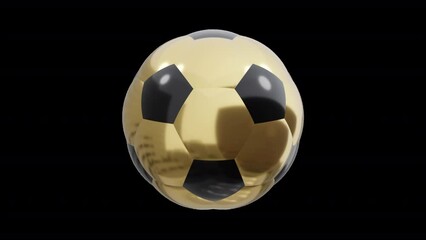 Wall Mural - Rotating soccer ball. Football symbol. Looped animation.