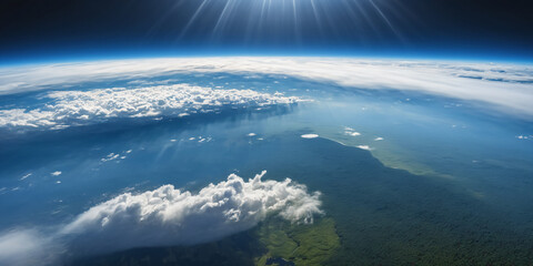  Realistic Earth From Space Close Up Atmosphere Amazon Rain Forests Rivers Clouds and Ocean